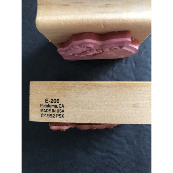 PSX Rubber Stamp Mailbox Bird Snail Mail Hollyhocks Flowers Chirp Sing Saying - Picture 3 of 6